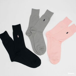 Ponožky Polo Ralph Lauren 3Pack Mercerizd Crew Socks navy / šedé / růžové