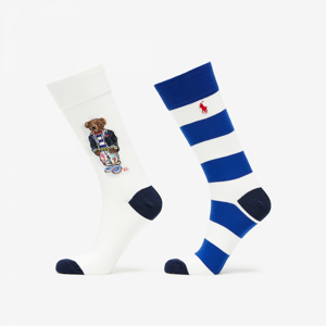 Ponožky Polo Ralph Lauren Bear Socks 2 pairs bílé/ modré