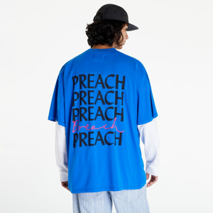 Tričko s krátkým rukávem PREACH Logo Wording T-Shirt GOTS Modré