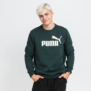 Mikina Puma ESS Big Logo Crew tmavě zelená
