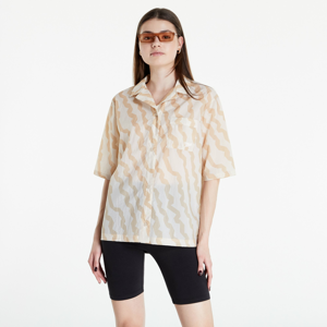 Dámské tričko Reebok Classics Summer Waves Print Collared T-Shirt Beige