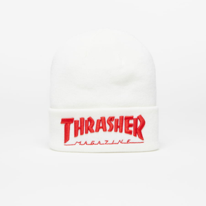 Kulich Thrasher Embroidered Logo Beanie White/ Red