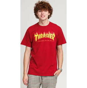 Tričko s krátkým rukávem Thrasher Flame Logo Tee tmavě červené