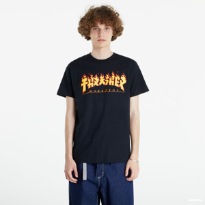 Tričko s krátkým rukávem Thrasher Godzilla Flame T-shirt černé