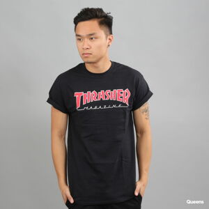 Tričko s krátkým rukávem Thrasher Outlined Tee černé