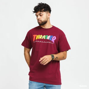 Tričko s krátkým rukávem Thrasher Rainbow Mag Tee vínové