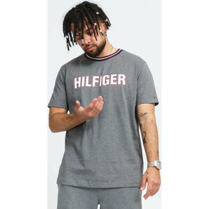 Tričko s krátkým rukávem Tommy Hilfiger CN SS Tee melange šedé