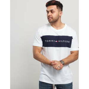 Tričko s krátkým rukávem Tommy Hilfiger CN SS Tee Logo Flag C/O bílé