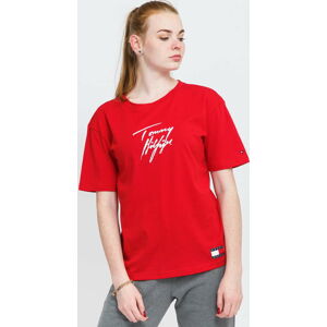 Dámské tričko Tommy Hilfiger CN Tee SS Logo červené