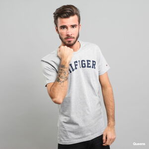 Tričko s krátkým rukávem Tommy Hilfiger SS Tee Logo melange šedé