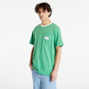 Tričko s krátkým rukávem TOMMY JEANS Classic Label Ringe Short Sleeve Tee Coastal Green