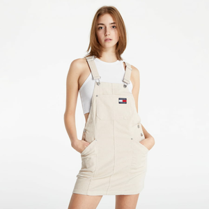 Šaty TOMMY JEANS Cord Dungaree Dress Smooth Stone
