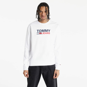 Mikina TOMMY JEANS Corp Logo Crew White