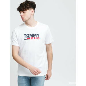 Tričko s krátkým rukávem TOMMY JEANS M Corp Logo Tee bílé
