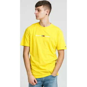 Tričko s krátkým rukávem TOMMY JEANS M Straight Logo Tee žluté