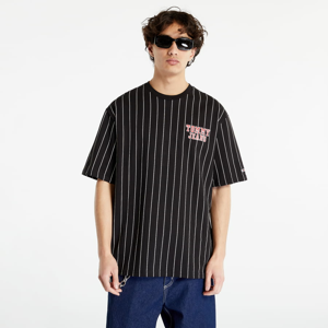 Tričko s krátkým rukávem TOMMY JEANS Oversized Pinstripe T-Shirt Black
