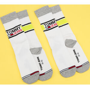 Ponožky TOMMY JEANS TH TJ Sock 2Pack bílé / šedé