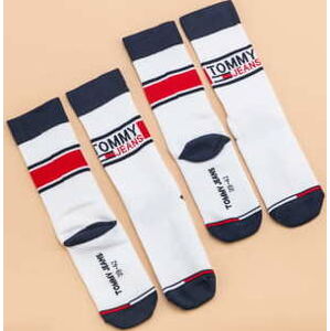 Ponožky TOMMY JEANS TMJ 2Pack Sock bílé / navy / červené