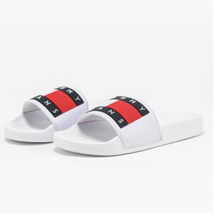 Pantofle TOMMY JEANS Tommy Jeans Flag Pool Slide white