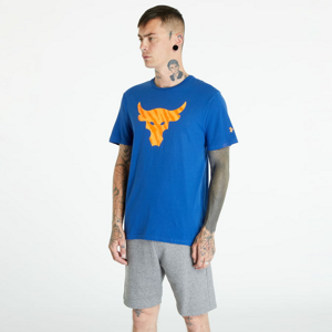 Tričko s krátkým rukávem Under Armour Project Rock Brahma Bull T-Shirt Blue Mirage/ Orange Blast