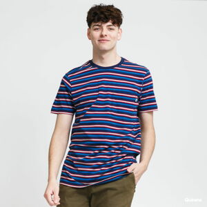 Tričko s krátkým rukávem Urban Classics Fast Stripe Pocket Tee navy / modré / červené