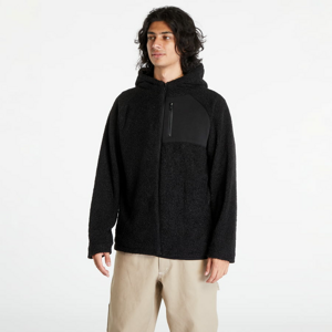 Mikina Urban Classics Hooded Sherpa Zip Jacket Black