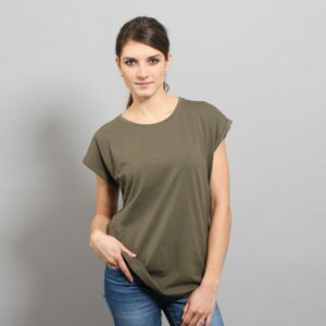 Dámské tričko Urban Classics Ladies Extended Shoulder Tee Olive