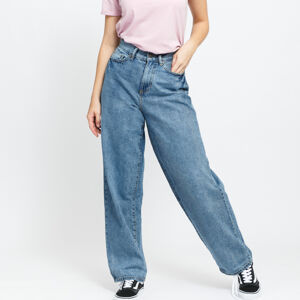 Dámské jeans Urban Classics Ladies High Waist 90'SWide Leg Denim Pants Blue