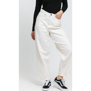 Dámské jeans Urban Classics Ladies High Waist Wide Leg Cropped Denim Pants whitesand