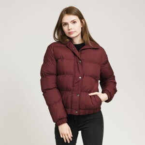 Dámská zimní bunda Urban Classics Ladies Hooded Puffer Jacket vínová