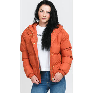 Dámská zimní bunda Urban Classics Ladies Hooded Puffer Jacket Orange