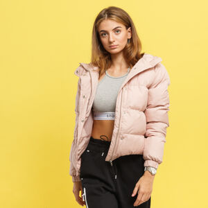 Dámská zimní bunda Urban Classics Ladies Hooded Puffer Jacket světle růžová