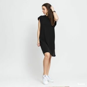 Šaty Urban Classics Ladies Modal Padded Shoulder Tank Dress černé