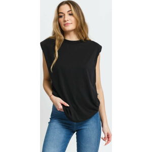 Dámské tričko Urban Classics Ladies Modal Padded Shoulder Tank černé