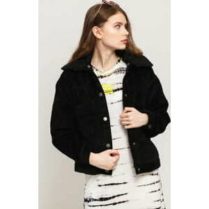 Podzimní bunda Urban Classics Ladies Oversized Corduroy Sherpa Jacket černá