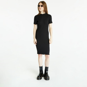 Šaty Urban Classics Ladies Rib Tee Dress Black