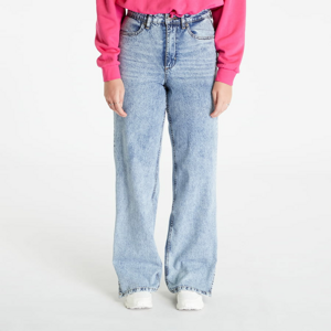 Dámské jeans Urban Classics Ladies Wide Leg Slit Denim Lightblue