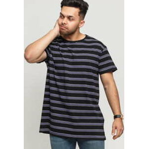 Tričko s krátkým rukávem Urban Classics Multicolor Stripe Tee černé / šedé / fialové / bílé