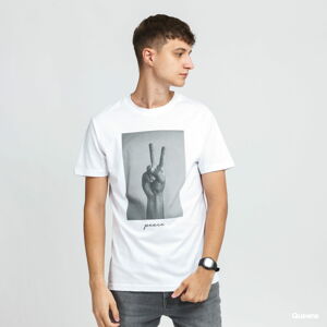 Tričko s krátkým rukávem Urban Classics Peace Sign Tee bílé