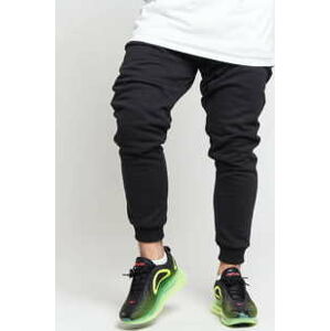 Tepláky Urban Classics Side Zip Leather Pocket Sweatpant černé