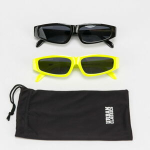 Sluneční brýle Urban Classics Sunglasses Lafkada 2-Pack neon žluté / černé