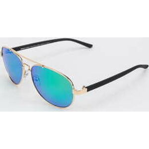 Sluneční brýle Urban Classics Sunglasses Mumbo Mirror UC zlaté / zelené