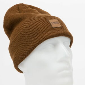 Kulich Urban Classics Synthetic Leatherpatch Long Beanie Brown