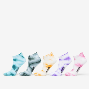 Ponožky Urban Classics Tie Dye Invisible Socks 5-Pack Multicolor