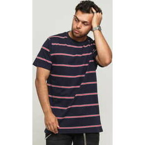 Tričko s krátkým rukávem Urban Classics Yarn Dyed Skate Stripe Tee navy / bílé / červené