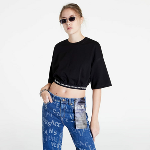 Dámské tričko Versace Jeans Couture Interlock Jersey T-Shirt Black